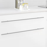 Maniglia per Armadio 2 pcs Argento 800 mm Acciaio inossidabile