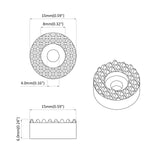 Protectori per Gambe di Sedia 2 pcs Trasparente  15 x 16 mm