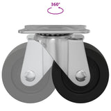 Rullo girevole 2 pcs Argento 60 x 60 x 50 mm Ferro e nylon