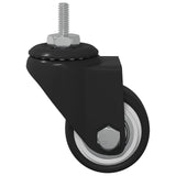 Rullo girevole 2 pcs Nero 40,4 x 40,4 x 19,7 mm Ferro e nylon
