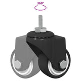 Rullo girevole 2 pcs Nero 40,4 x 40,4 x 19,7 mm Ferro e nylon