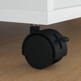 Ruota 2 pcs Nero 39,5 x 39,5 x 37,8 mm Acciaio e polipropilene