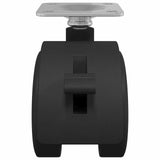 Ruota 2 pcs Nero 39,5 x 39,5 x 37,8 mm Acciaio e polipropilene