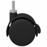 Ruota 2 pcs Nero e Argento 40,1 x 40,1 x 37,8 mm Ferro e PP