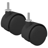 Ruote 2 pcs Nero 40,1 x 37,8 mm PP e Ferro
