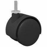 Ruote 2 pcs Nero 40,1 x 37,8 mm PP e Ferro