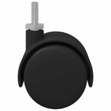 Ruote 2 pcs Nero 40,1 x 37,8 mm PP e Ferro