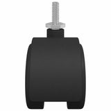 Ruote 2 pcs Nero 40,1 x 37,8 mm PP e Ferro