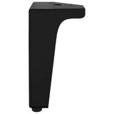 Piedini per mobili 12 pcs Nero 54,1 x 54,1 x 100 mm Ferro