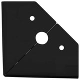 Piedini per mobili 12 pcs Nero 54,1 x 54,1 x 100 mm Ferro