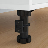 Piedini per mobili Regolabile 2 pcs Nero 46 x 46 x 128 mm PP