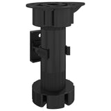 Piedini per mobili Regolabile 2 pcs Nero 46 x 46 x 128 mm PP