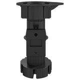 Piedini per mobili Regolabile 2 pcs Nero 46 x 46 x 128 mm PP