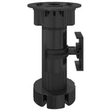 Piedini per mobili Regolabile 12 pcs Nero 46 x 46 x 128 mm PP