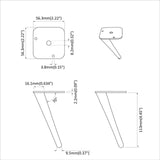 Piedini in Piedi 2 pcs Nero 56 x 56 x 100 mm Ferro