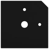 Piedi in piedi 2 pcs Nero 57 x 57 x 100 mm Ferro