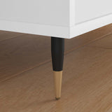 Piedini per mobili 2 pcs Nero e Oro  40 x 98 mm Ferro