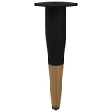 Piedini per mobili 2 pcs Nero e Oro  40 x 98 mm Ferro