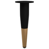 Piedini per mobili 2 pcs Nero e Oro  40 x 98 mm Ferro