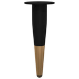 Piedini per mobili 2 pcs Nero e Oro  40 x 98 mm Ferro