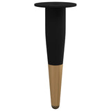 Piedini per mobili 2 pcs Nero e Oro  40 x 98 mm Ferro