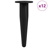 Piedini per mobili 12 pcs Nero  40 x 98 mm Ferro