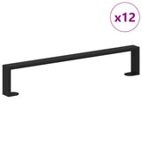Piedini per mobili 12 pcs Nero 546 x 40,5 x 100 mm Ferro