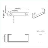 Piedini per mobili 2 pcs Nero 596 x 40,5 x 100 mm Ferro