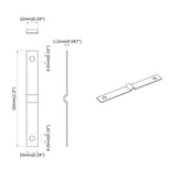 Piastra di impatto 12 pcs Argento 50 x 10 x 1,2 mm Ferro