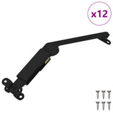 Cerniera a supporto per coperchio 12 pcs Nero 192 x 32 x 50 mm