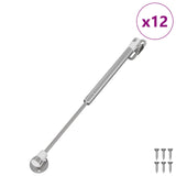 Molla Gas Idraulica 12 pcs Argento 280 x 17 x 16 mm PP e Ferro