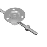 Cerniera a supporto per coperchio 2 pcs Argento Ferro