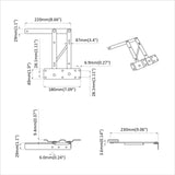 Meccanismo di Sollevamento per Letto 2 pcs Nero Ferro