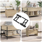 Meccanismo di Sollevamento per Letto 12 pcs Nero Ferro