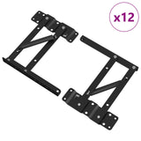 Meccanismo di Sollevamento per Letto 12 pcs Nero Ferro