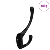 Gancio per vestiti 346 pcs Nero 102 x 29 x 47mm Lega di Zinco