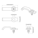 Clip per Striscia LED 23,8 mm 2 pcs Trasparente
