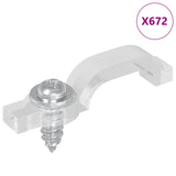 Clip per Striscia LED 23,8 mm 12 pcs Trasparente