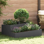 Vaso da giardino Nero 100 x 100 x 50 cm Acciaio