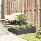Vaso da giardino Nero 100 x 100 x 50 cm Acciaio