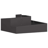 Vaso da giardino Nero 100 x 100 x 50 cm Acciaio