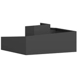 Vaso da giardino Nero 100 x 100 x 50 cm Acciaio