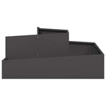 Vaso da giardino Nero 100 x 100 x 50 cm Acciaio