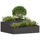 Vaso da giardino Nero 100 x 100 x 50 cm Acciaio