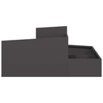 Vaso da giardino Nero 100 x 100 x 50 cm Acciaio