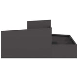 Vaso da giardino Nero 100 x 100 x 50 cm Acciaio