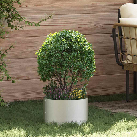 Vasi da giardino 5 pcs Argento 30 x 30 x 20 cm