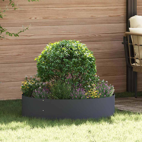 Vasi da giardino 5 pcs Antracite 80 x 80 x 20 cm Acciaio