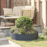 Vasi da giardino 5 pcs Antracite 80 x 80 x 20 cm Acciaio