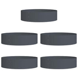 Vasi da giardino 5 pcs Antracite 80 x 80 x 20 cm Acciaio